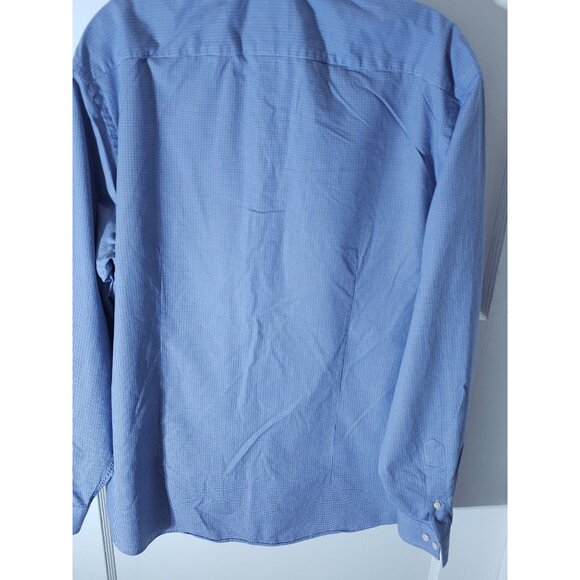 Ben Sherman Tailored Skinny Fit Mens Shirt 17 1/2 - 44/45 Blue Brown Checkered L - Picture 16 of 16